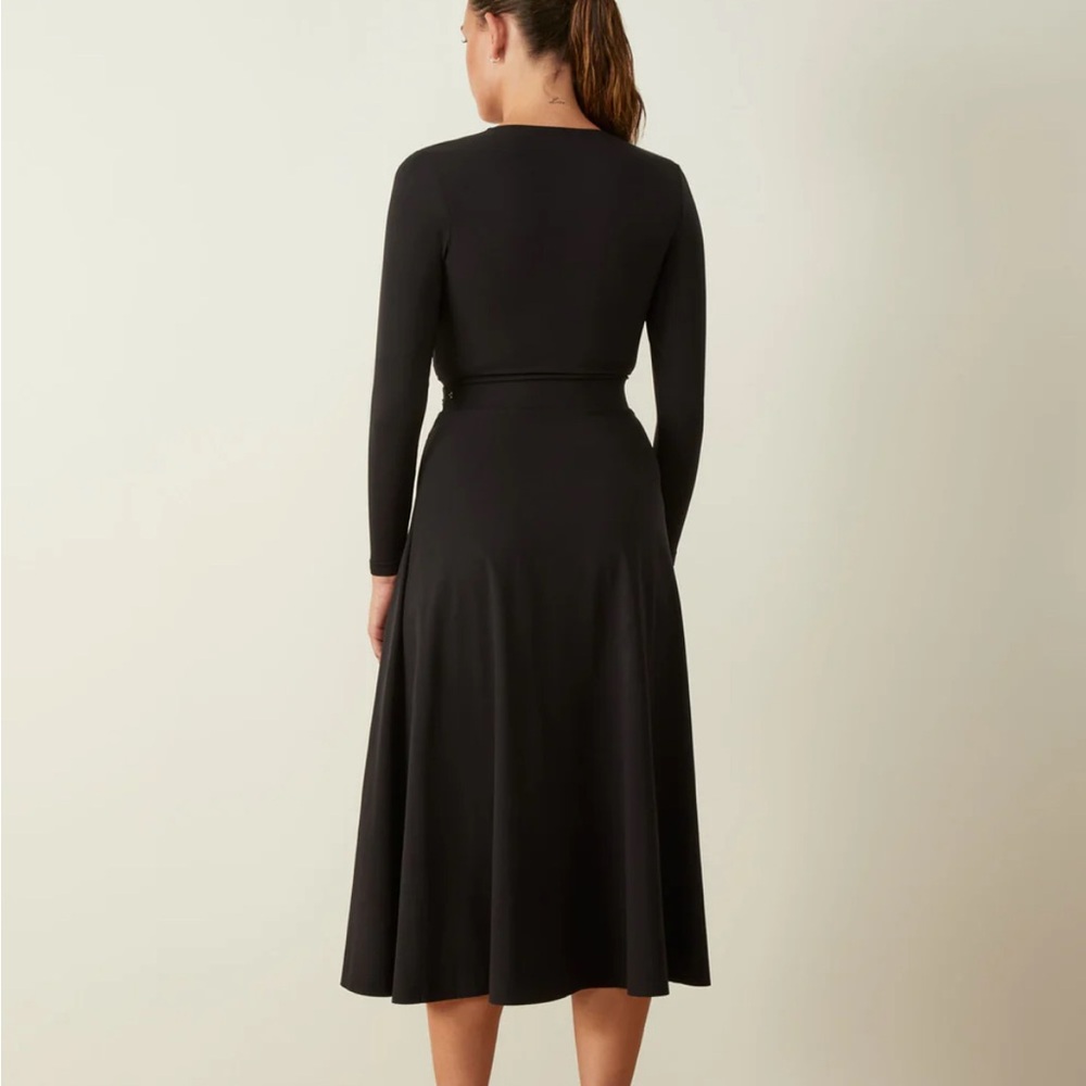 Aday Elegant Black Wrap Dress size medium - Picture 4 of 6